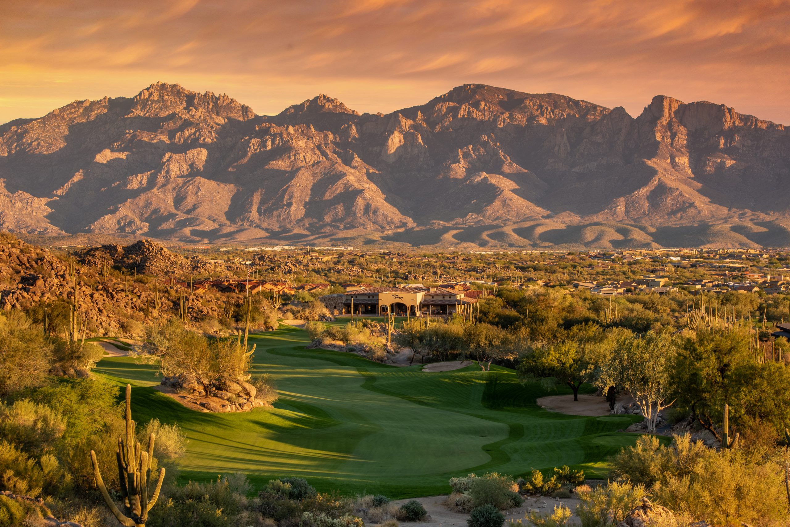 Stone Canyon Gold Course with Catalina Mountain range in the background