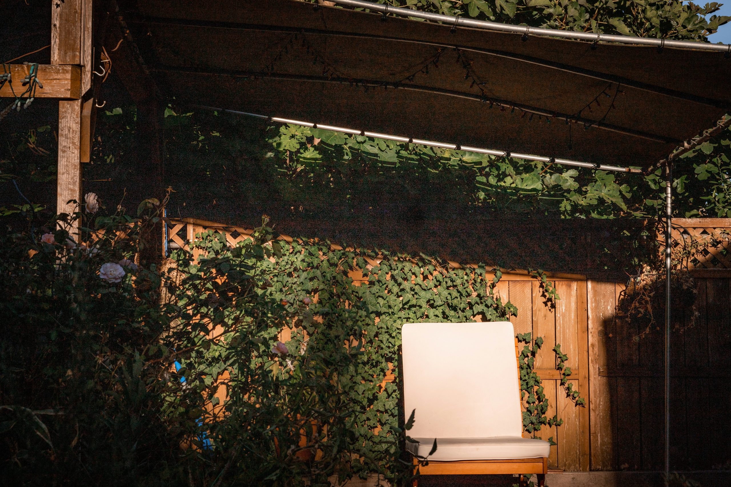 A backyard shade cloth provides much-needed shade during an Arizona summer while enhancing outdoor living space.